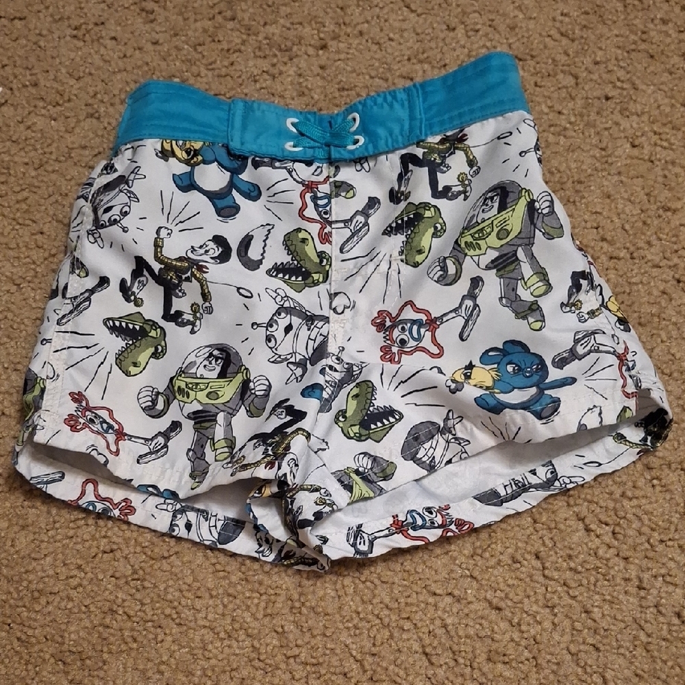 Disney Cartoon Character Shorts with Blue Waistband